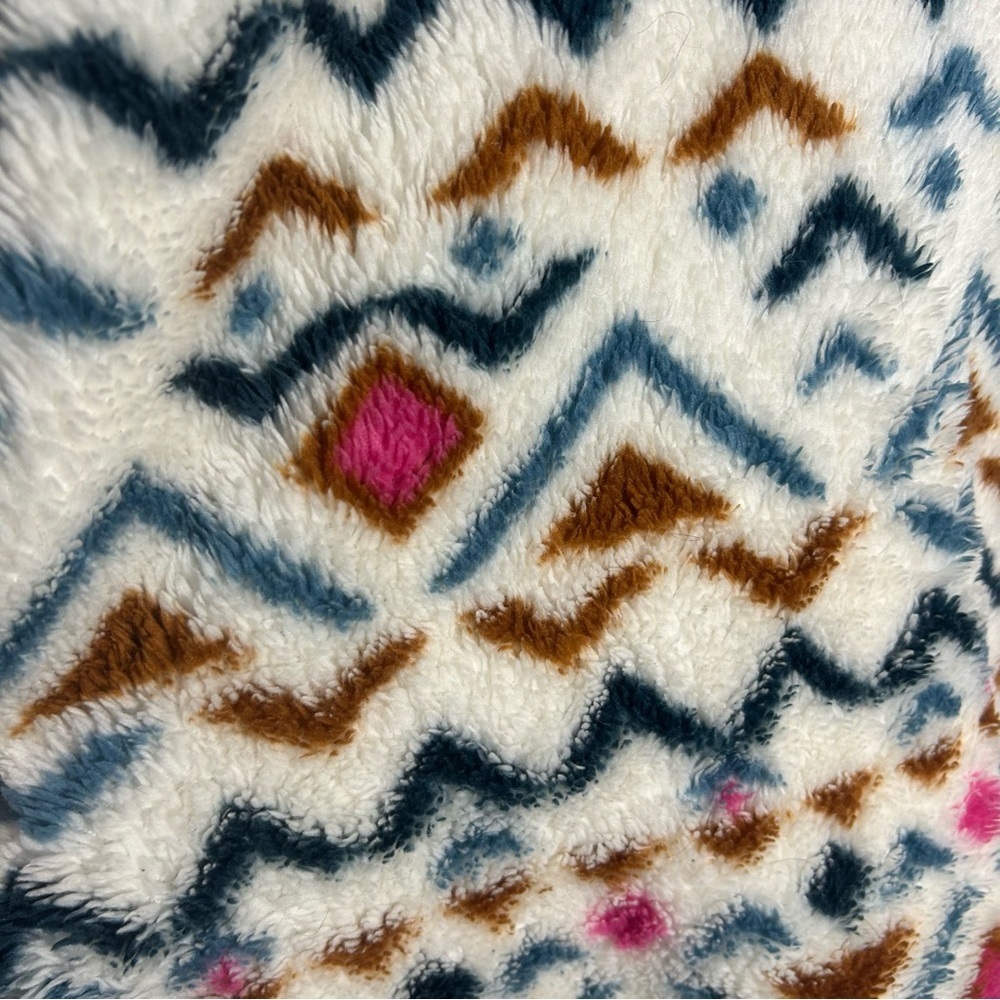 Eddie Bauer Fleece PulloverJacket Womens Large Aztec Southwestern Outerwear Boho - Picture 13 of 16